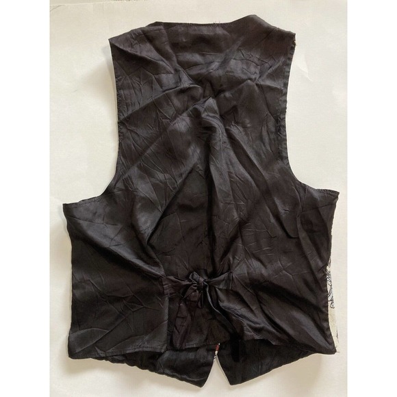 Vintage Looney Tunes Tapestry Vest 1996 Cartoon Tweety Bird Daffy Duck Retro - Picture 2 of 4